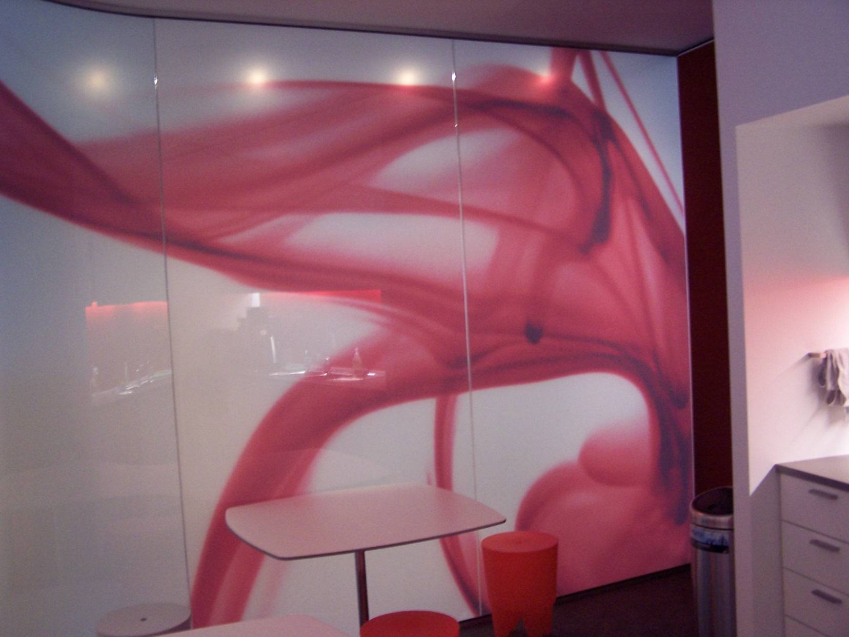 Digital print on frosted film