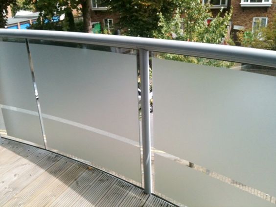 Frosted Glass Design for Balcony