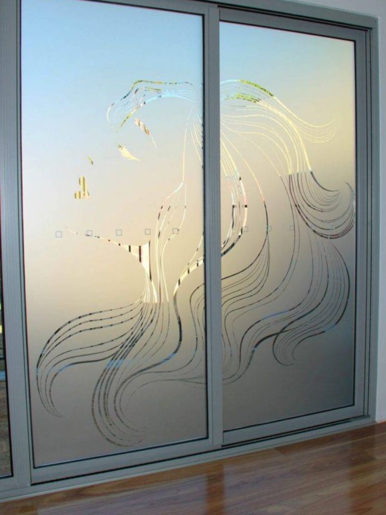 frosted glass sliding door design