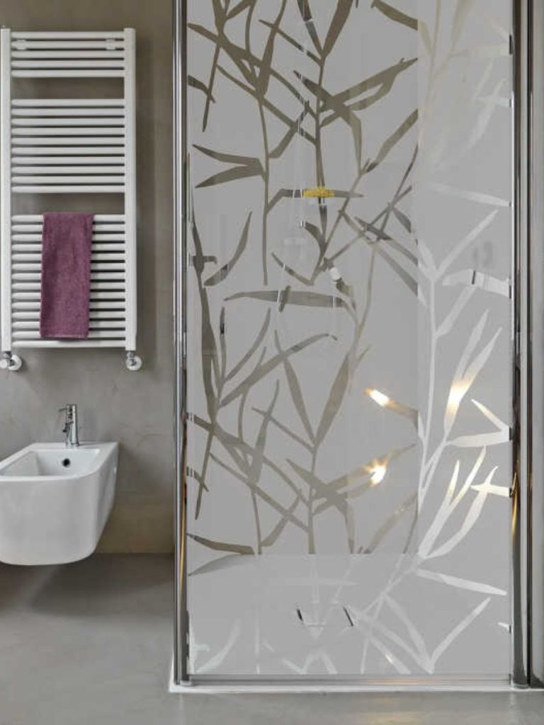 Frosted glass designs for shower screens
