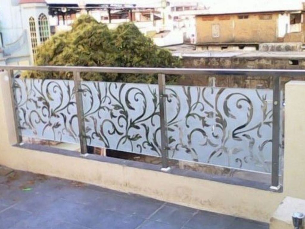 frosted glass balcony design